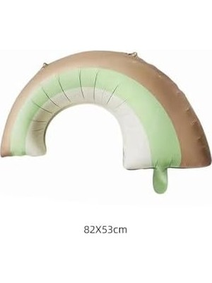 Karokstore Retro Gökkuşağı Folyo Balon Büyük Boy Yeşil