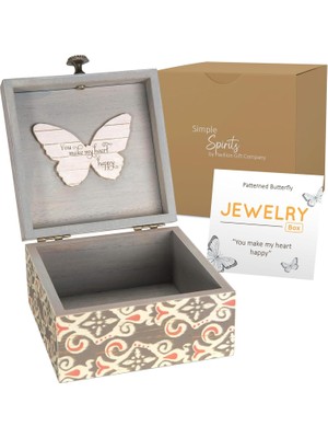 Karokstore 41102 Basit Ruhlar Desenli Kelebek Birisi Özel Mücevher Kutusu