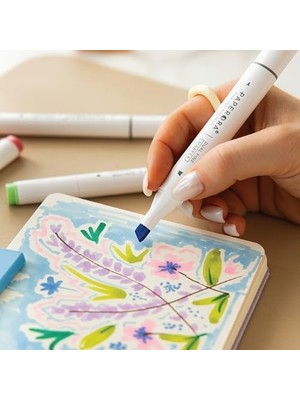 Karokstore 48’li Çift Uçlu Alkol Bazlı Marker Kalem Seti – Brush + Chisel