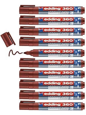 Karokstore 360 Beyaz Yazı Tahtası Kalemi Kahverengi - 10 Kalem