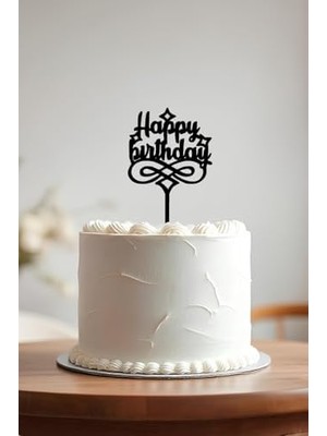 Karokstore Happy Birthday Doğum Günü Pastası Süsleme, Pasta Süsü, Yeniden Kullanılabilir, Oct1