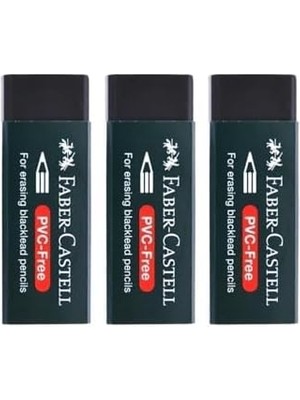 Karokstore Castell Kopya - Pvc No:20 Büyük Boy Siyah Silgi(3 Adet)