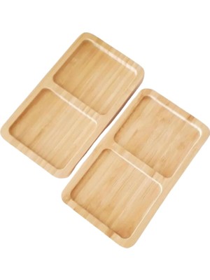 Karokstore Bambu 2 Bölmeli Yağdanlık ve Sosluk Altlığı - Şık Tasarımlı Doğal Ahşap Stand, Mutfak Tezgahı Için Düzenleyici ve Çok Amaçlı Kullanım