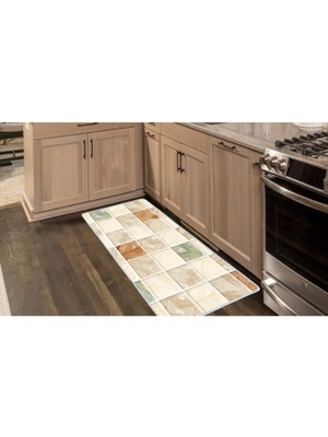 Karokstore Carpet Kaymaz Taban Tezgah Önü Mutfak Paspası 75X150 cm No: 492