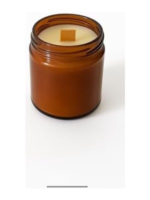 Karokstore Vanilya Tarçın Portakal Kokulu Dekoratif Ahşap Fitil 200 ml Kutulu Hediyelik Kavanoz Mum