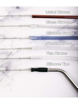 Karokstore Çelik Pipet Temizleme Fırçası 3 Adet Birden