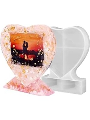 Karokstore 51- Epoksi Kalıpları Epoksi Reçine Fotoğraf Çerçevesi Silikon Resim Çerçevesi Kalıbı 13X10CM, Şeffaf