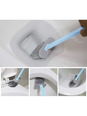 Karokstore Oval Slikon Klozet Fırçası Beyaz (NV2022)