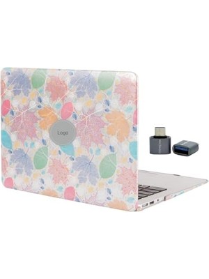 Karokstore Air 13 Inç Kılıf – M1 A2337, Retina A2179, A1932 Uyumlu, Sert Koruma Kapak – Id  Air ile Uyumlu – Ultra Ince & Şık Tasarım Deri Kumaş Kaplama Leaf