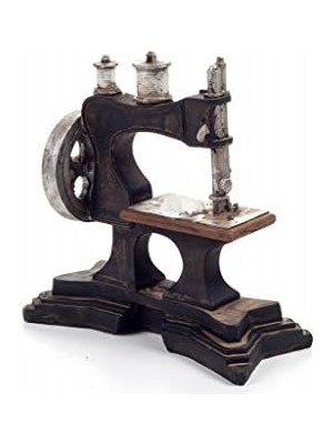 Karokstore Nostaljik Görünümlü Dekoratif Dikiş Makinesi Biblo Süs Eşyası Retro Tarz Şık Makine
