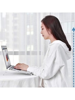 Karokstore Ayarlanabilir Yüksek Kalite Metal Laptop Dizüstü Stand, Katlanabilir Taşınabilir Laptop, Tablet Telefon Yükseltici Standı Tutucusu, ipad Uyumlu, macbook Uyumlu