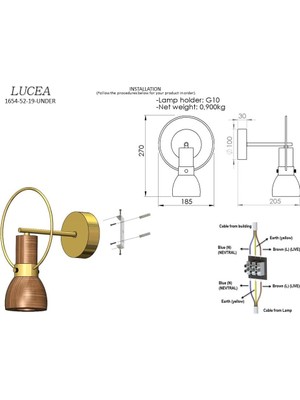 Karokstore Poına Teklı Antık Lak Aplık 1XGU10