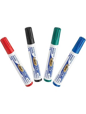 Karokstore Velleda 1751 Eco Kesik Uçlu Beyaz Tahta Kalemi, Kırmızı, 12'li Kutu, 3,7 mm ile 5,5 mm Kalın Uç,kuru Silinebilir Mürekkep