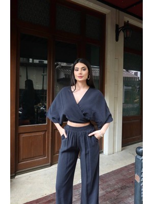 Kechi Woman Tensel Kumaş Bağlamalı Takım