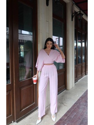 Kechi Woman Tensel Kumaş Bağlamalı Takım