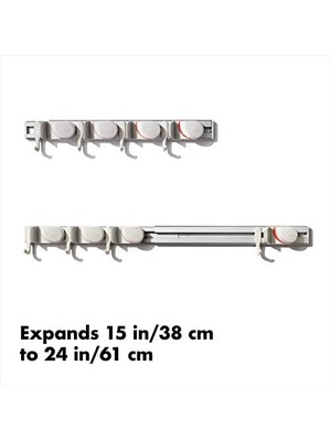 Karokstore Duvar Düzenleyici, Paspas ve Süpürge Için, 7,6 x 12,7 x 43,2 cm