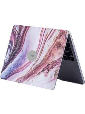 Karokstore Air M1 Kılıf 13 Inç Uyumlu Mermer Glitter Sert Kapak Çizilme ve Darbeye Karşı Touchıd M1 Air A2337 A2179 A1932 Karışık