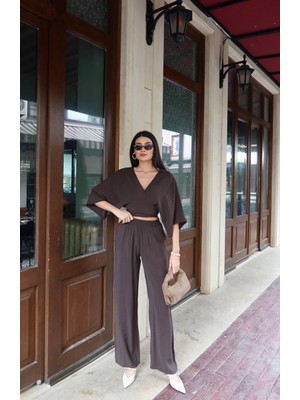 Kechi Woman Tensel Kumaş Bağlamalı Takım