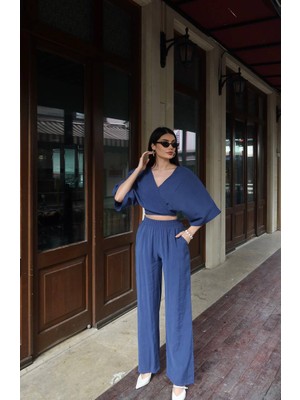 Kechi Woman Tensel Kumaş Bağlamalı Takım