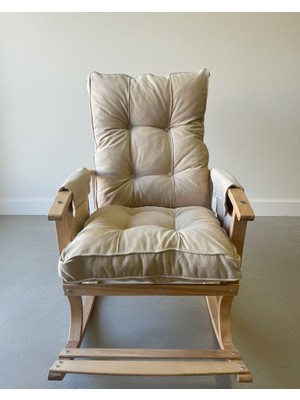 Er-Ge Ticaret Padişah Ahşap Sallanan Sandalye, Tv Koltuğu, Emzirme Koltuğu, Dinlenme Koltuğu, Baba Koltuğu