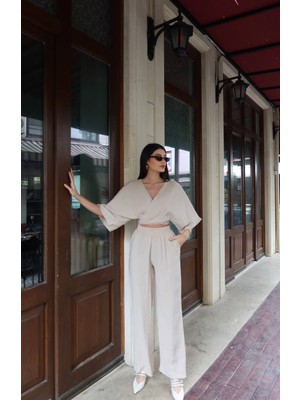 Kechi Woman Tensel Kumaş Bağlamalı Takım