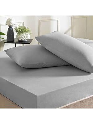 Karokstore Basic Düz Pamuk Çarşaf,, Çift Kişilik