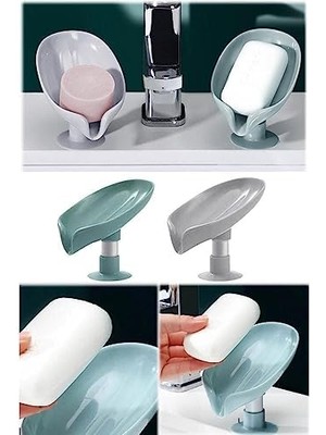 Karokstore 2 Adet Plastik Vantuzlu Su Giderli Katı Sabunluk, Katı Sabun Kutusu