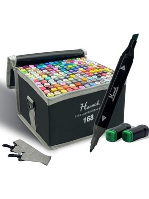Karokstore Hannah 168 Parça Çantalı Marker Seti