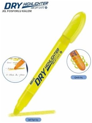 Karokstore Kalem Fosforlu Jel Dry Hl 4'lü Poşet