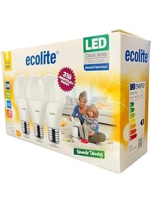 Karokstore 12W LED Ampul 3'lü Paket – 1521 Lümen, 100W Eşdeğer, E27 Duy, 3000K Sarı Işık, Opal Cam,%88 Enerji Tasarrufu, 15000 Saat Ömür