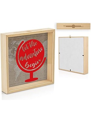 Karokstore Başlasın Tasarımlı Ahşap Kumbara