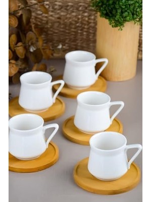 Karokstore Kahve Fincan Takımı - Bambu Tabaklı