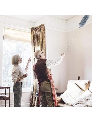 Karokstore Teleskopik 3'lü Mop Toz Alma Püskülü Çok Fonksiyonlu Temizlik Seti