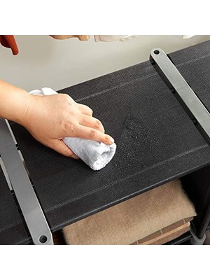 Karokstore 6'lı Küp Kitaplık, Dıy, Oturma Odası Için Organizatör, Siyah LSN63H