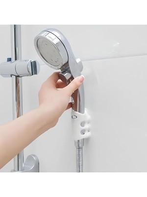 Karokstore 2 Adet Vantuzlu Duş Başlığı Tutucu – Silikon, Ayarlanabilir, Aletsiz Kurulum