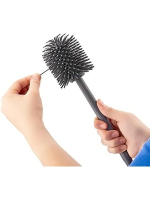 Karokstore Silikon Klozet Wc Tuvalet Fırçası Beyaz