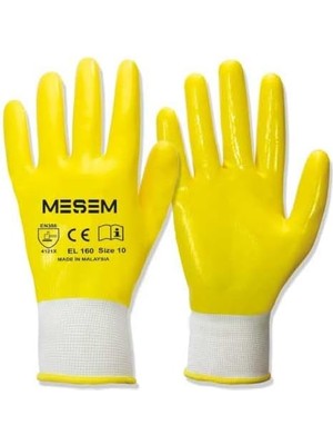 Karokstore Orijinal EL160 Sarı Deri Iş Eldiveni, 12 Çift, Tam ve Yarım Koruma