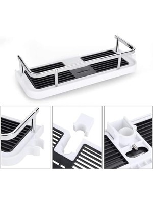 Karokstore ‎monte Lua Banyo Rafı, Duş Başlığı Tutucusu, Dayanıklı Şampuan ve Sabunluk Rafı, Banyo Düzenleyici, Duş Rayı Için Gümüş, Organizer, Çok Amaçlı