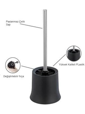 Karokstore Siyah, Tuvalet Fırçası Paslanmaz
