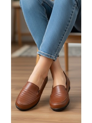 Pololiza Günlük Kullanım / Içi Hakiki Deri / Poliüretan(Pu) Comfort Kaymaz Taban / Anne Ayakkabısı