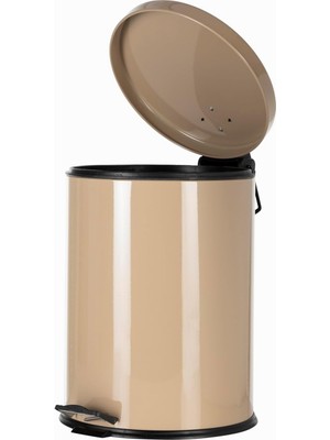 Orret Home Bambu Kapaklı Metal Çöp Kovası – Hidrolik Sistemli Yavaş Kapanma Özellikli, Pedallı, Bany