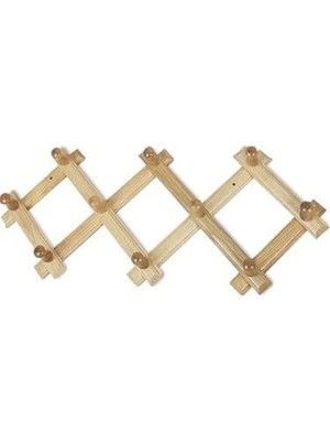 Karokstore Ahşap 10 Kollu Akordiyon Duvar Askısı (4172)