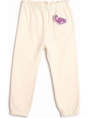 Jogger Eşofman Altı Dinozor Aplike Detaylı Cepli Pamuklu