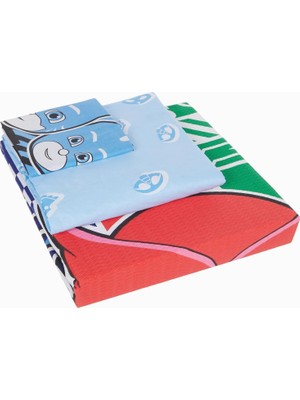 Pj Masks Lisanslı Take Action Karakter BASKILI%100 Pamuk Pike Takımı, Çok Renkli, Tek Kişilik