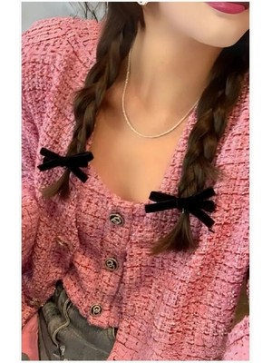 Kadın Kadife Fiyonk Model Lastikli Toka 2 Adet,kadın Çocuk Mandal Toka, Lastik Toka Seti, Toka Organ