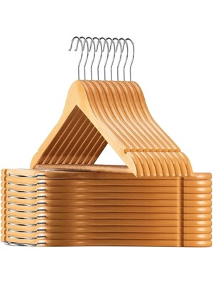 Orret Home 6 Adet Ahşap Elbise Askısı,etek,pantolon,elbise,gömlek Için Dolap Içi Tahta Askı,gardrop