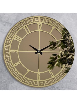 46 cm Gerçek Ayna Pleksi Rakam Dekoratif Duvar Saati