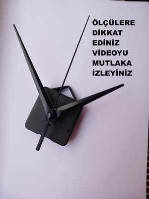 Cnr Shop Saat Mekanizması 18 mm Şaft Boyu Saat Makinesi Sessiz Çalışır Akrep-Yelkovan-Saniye-(Askılı)