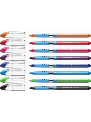 Schneider Slider Basic Tükenmez Kalem, Yumuşak Sap ve Çizgi Kalınlığına Sahip Kapaklı Model