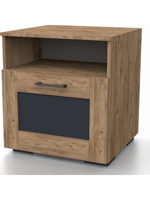 Dekorex KMD102 Ceviz Tek Çekmeceli Komodin